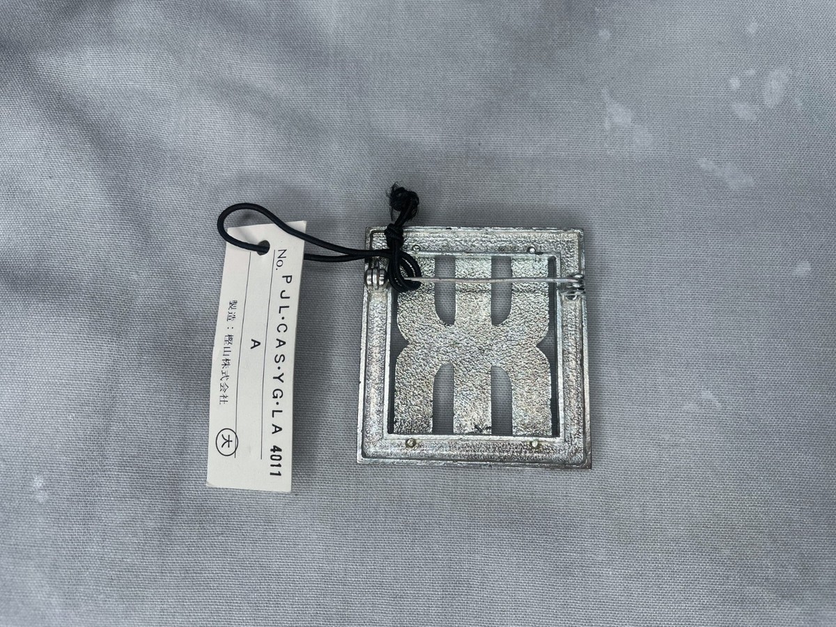 Jean Paul Gaultier - 1986 87 - Russian Constructivism Logo Pin Paved Crystal