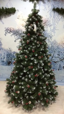 Pungitopo Natale Immagini.Albero Di Natale Cm 180 Pino Verde Con Rami Innevati Albero Con Pigne Pungitopo Ebay