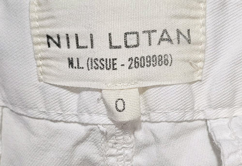 NILI LOTAN East Hampton Ankle Crop Straight Leg Twill Pants in White 0 $345 - Picture 7 of 8