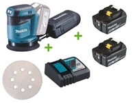 Makita DBO180Z Akku-Exzenterschleifer 18V DBO180 Mit 2 Akkus 6Ah Und LadegeräT