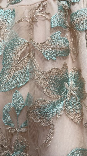 BHLDN Adrianna Papell Nadine Dress Embroidered Floral MSRP $350 Size 10 - Picture 7 of 12