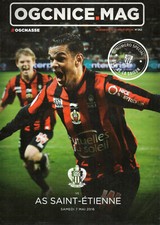 OGC NICE v SAINT ETIENNE - LIGUE 1 - 7 MAY 2016 - GOOD CONDITION 