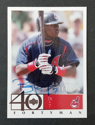 2003 Upper Deck (40 man) SIGNED: Brandon Phillips, INDIANS #116