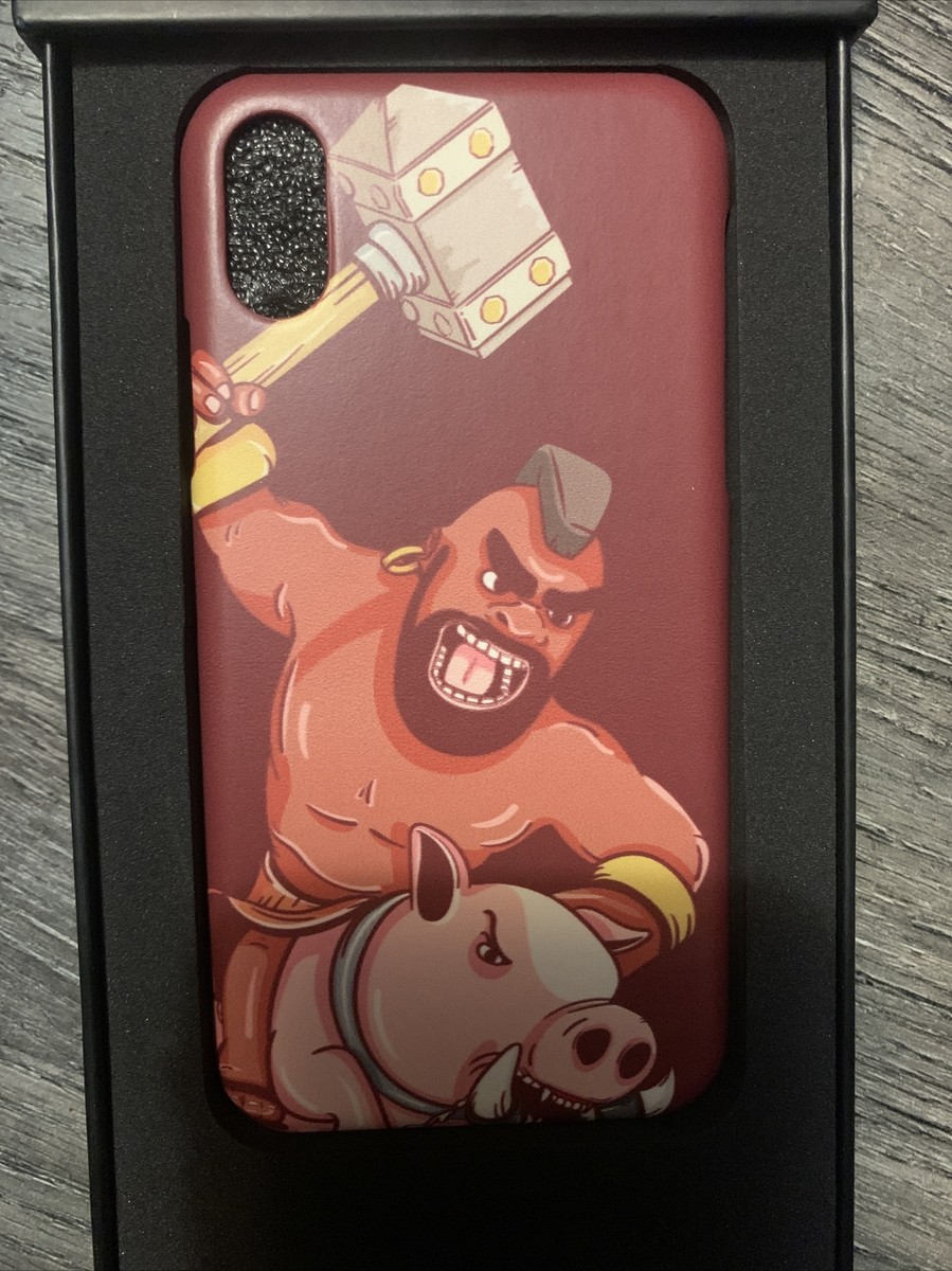 Clash of Clans Clash Royale Hog Rider iphone X case New Open Box
