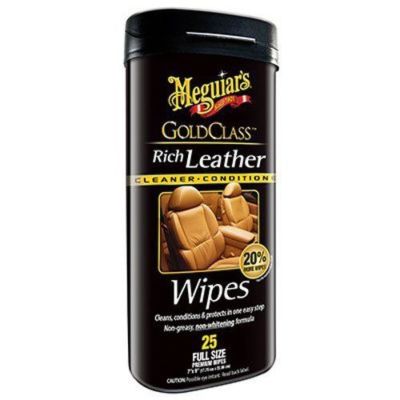 Meguiar's G10900 Gold Class Rich Leather Cleaner & Conditioner Wipes Case of 6