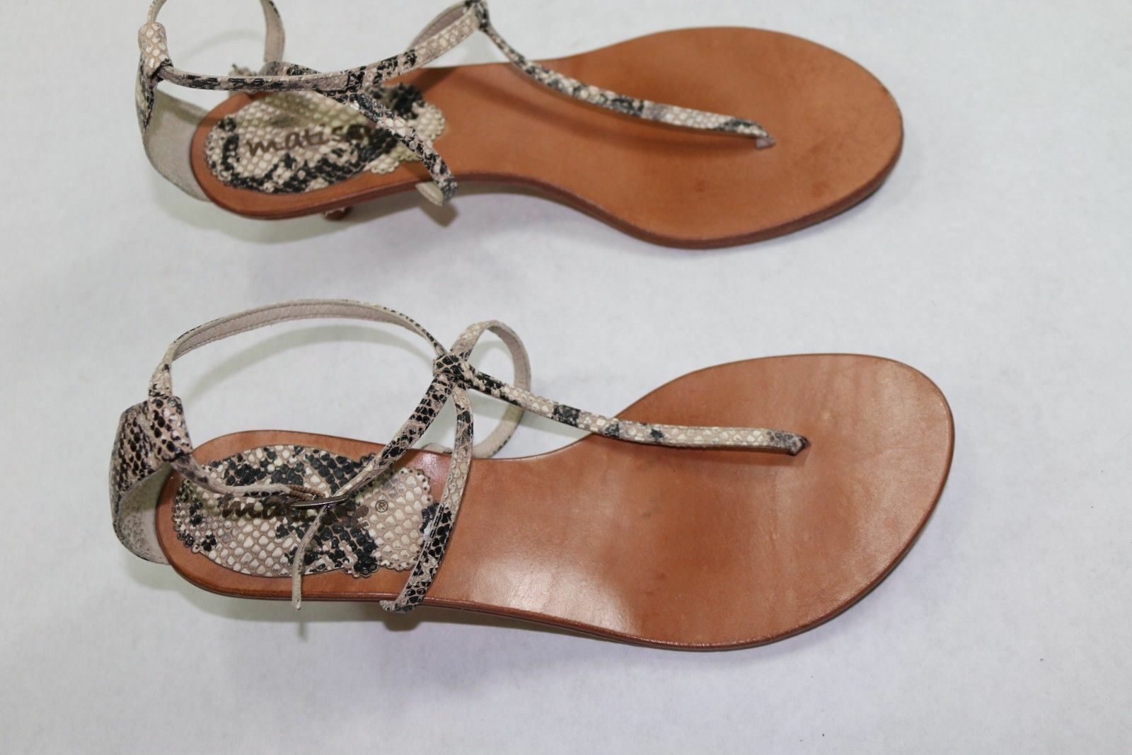 Women's Matisse Python Strappy Leather Sandals 8 … - image 1