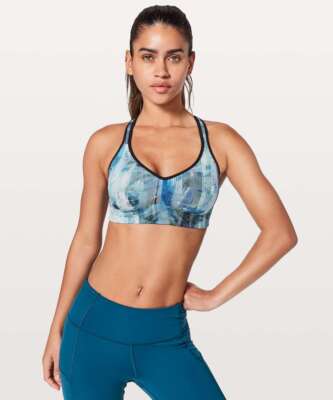 NWOT Lululemon Speed Up Bra *High Support for C/D Cup Sun Dazed Multi Blue | S 6