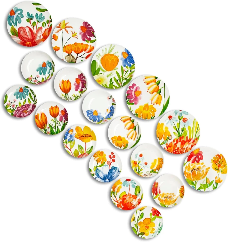 Excelsa Servizio Piatti 18 Pezzi Porcellana e ceramica Blooming 18 pz cod.67378 - Immagine 3 di 4