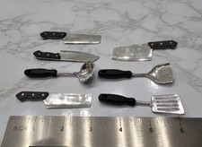 Miniature Plastic Toy Cooking Kitchen Set For Dolls Collectible Utensils Mini