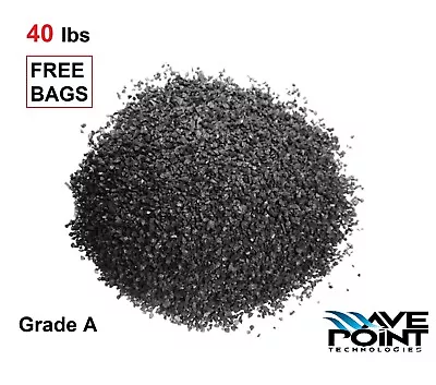 WAVE POINT 40 lbs Grade A Activated Carbon Aquarium Filter Media Canister & 4 Free Bag BULK