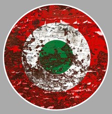 COCARDE ITALIE POUR FIAT 500 VESPA ROUILLE 55cm AUTOCOLLANT STICKER CA203