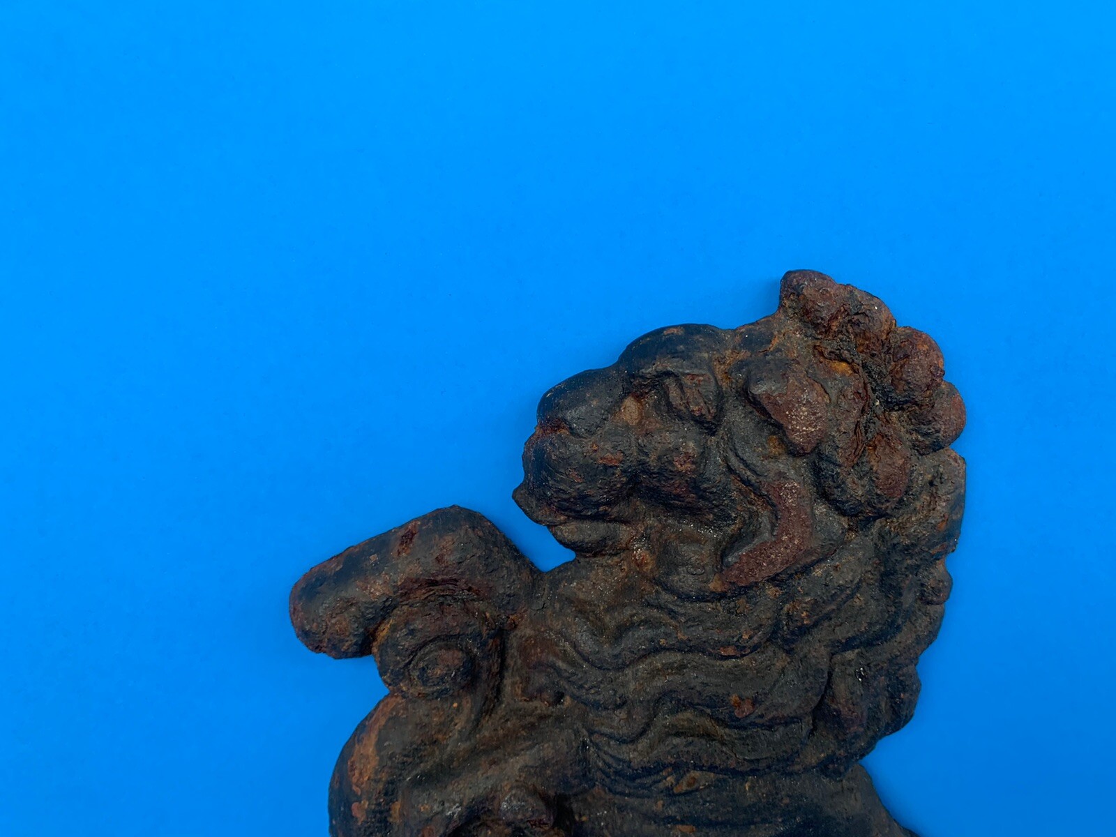 c.1795 Bookend Lion Antique Cast Iron Door Stop Collectible Folk Art