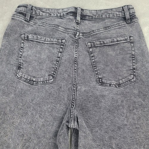 Wild Fable Super High-Rise Straight Denim Jeans Women's Size 14 Black Button-Fly - Picture 10 of 15