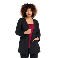 Khaliah Ali Ponte Knit Long Sleeve 2-Pocket Open Front Jacket/Blazer NWOT