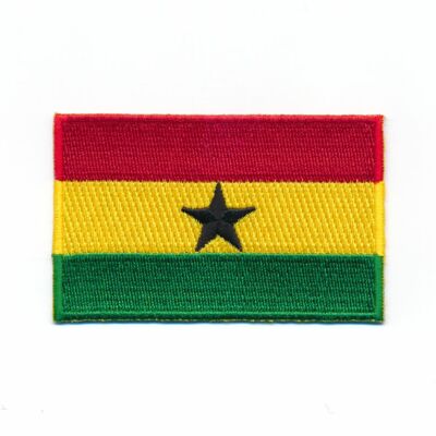 40 x 25 mm Ghana Flagge Flag Accra Afrika Patch Edel Aufnäher Aufbügler 1190 A