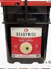 Readywise Survival Bucket Emergency Food Supply 132 Servings Up To 25 Year Life