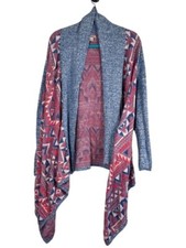 Lucky Brand Western Sweater M Pink Aztec Boho Festival Concert 80s Tribal