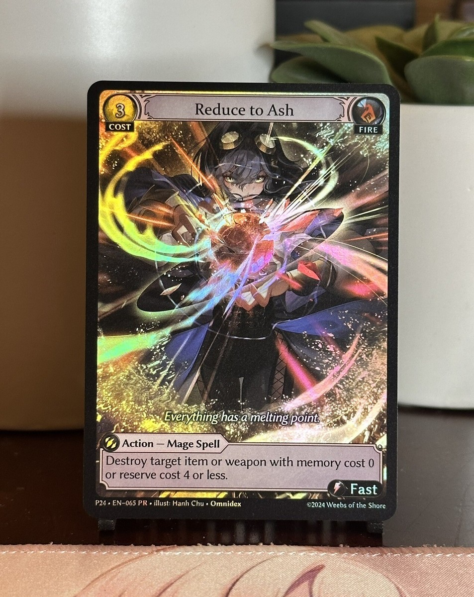 Grand Archive TCG Reduce to Ash Foil P24 EN-065 Silver MRC Grand Archive TCG Reduce to Ash Foil P24 EN-065 Silver MRC