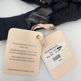 Agent Provocateur Lidija SOIREE Black Bra 36B NWT $890