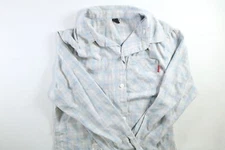 Mens Romwe Grey Button Down Shirt Size L Large EUC
