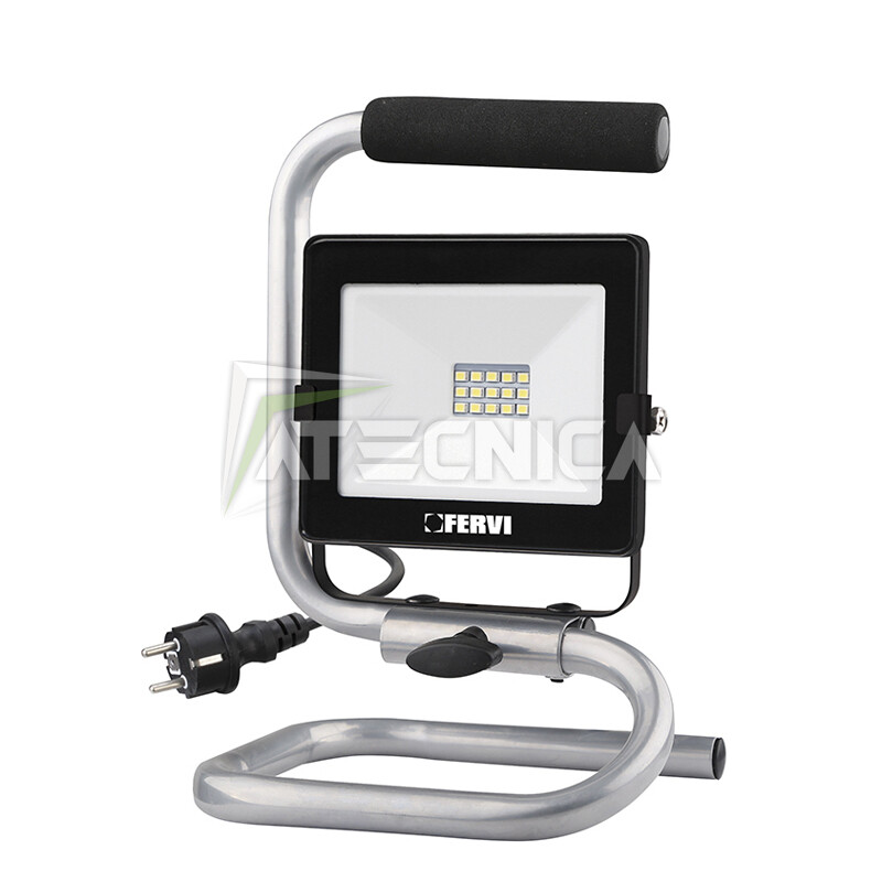 Lampada LED 20W Fervi 0218/20B con Supporto e Cavo 2m 4000K IP65