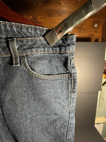 Dickies Damengröße 8 blau lockere Passform Bootcut dunkle Waschung 100 % Baumwolle Denim Jeans - Bild 6 von 14