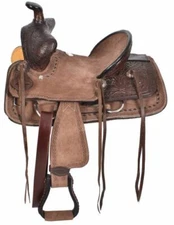 Double T  Youth Hard Seat Bear Trap Style Horse Saddle 12", 13"