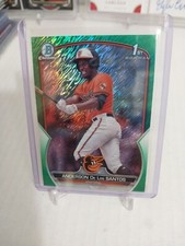 2023 Bowman Chrome 1st Bowman Anderson De Los Santos green shimmer /99