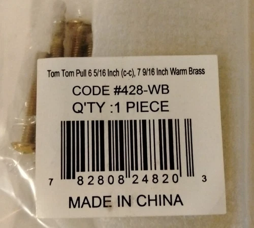 Atlas Homewares 428 Tom Tom 6-1/4" Center to Center Rectangular - Picture 5 of 5