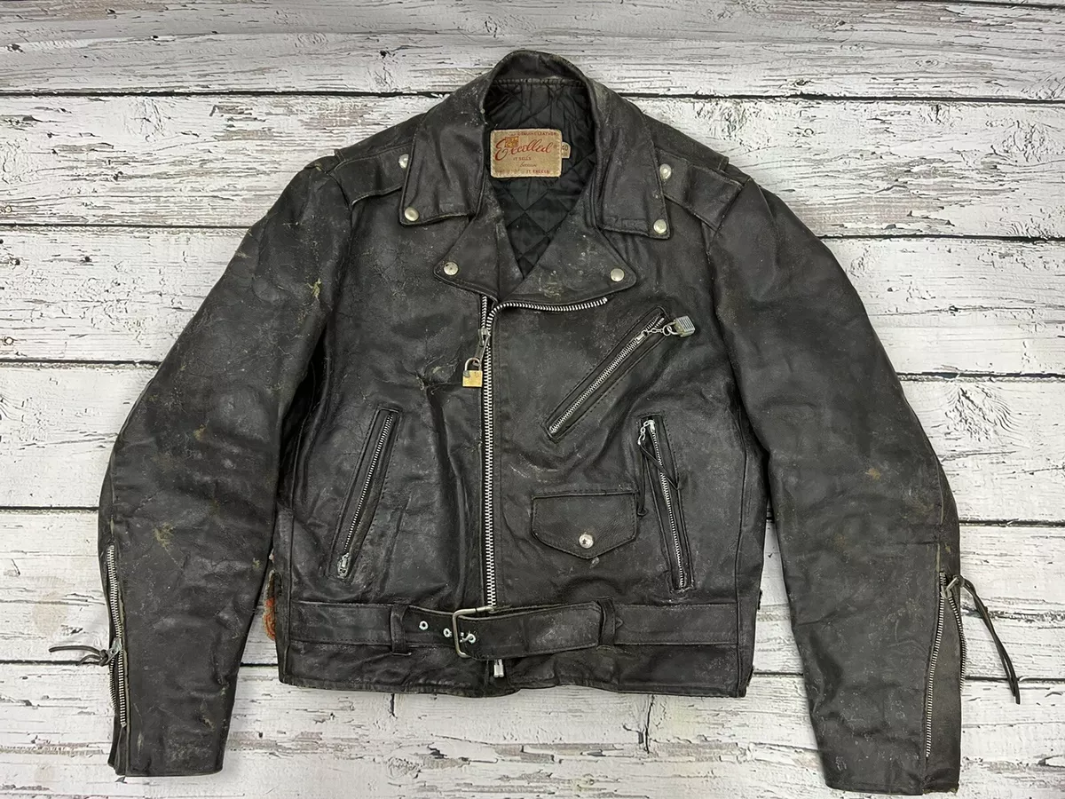 RARE Vintage Excelled Harley Davidson Motorcycles Leather Jacket Made In  USA 40