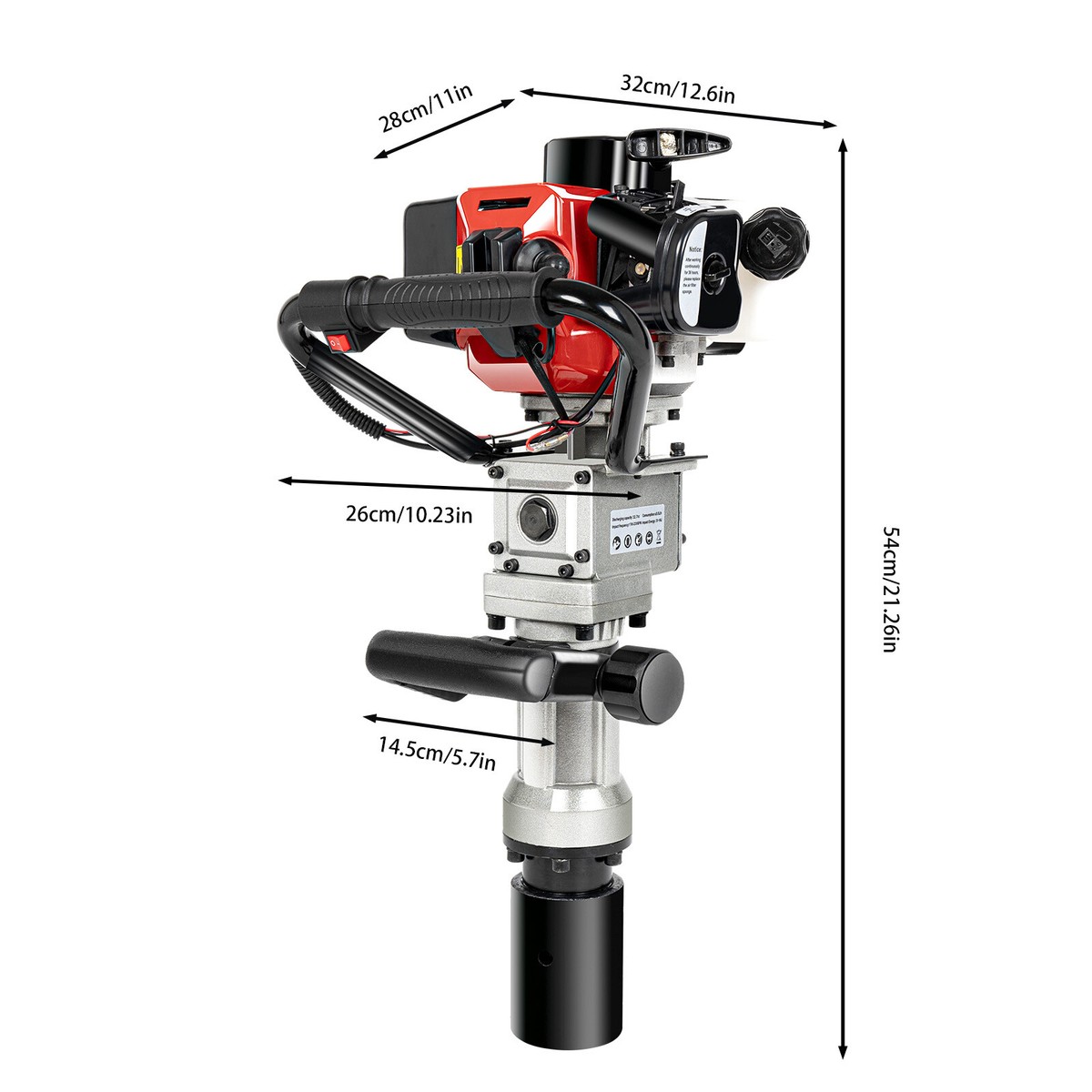 Gas Powered T-Post Driver 2 Stroke Pole Pounder Pile Driver Hammer