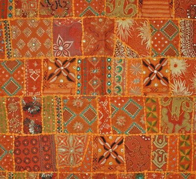 Tenture Murale Indienne Faite Main – Patchwork Coton Multicolore – Déco Ethnique