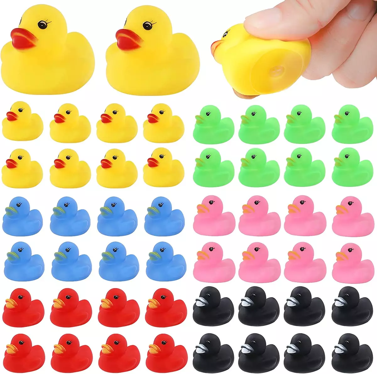  Bath Duck Toys Rubber Ducks Family Squeak and Float Duckies  Baby Shower Toy Party Decoration for Toddlers Boys Girls (Colorful Duck  Family) : Toys & Games