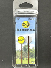 HO-2500-001-C / 1:87 Scale Street  Railroad Signs "Yellow Stop"