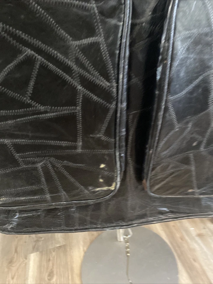 Traje de equipaje de viaje vintage Claire Chase bolso de negocios parche negro correa para el hombro Foto 2 de 4