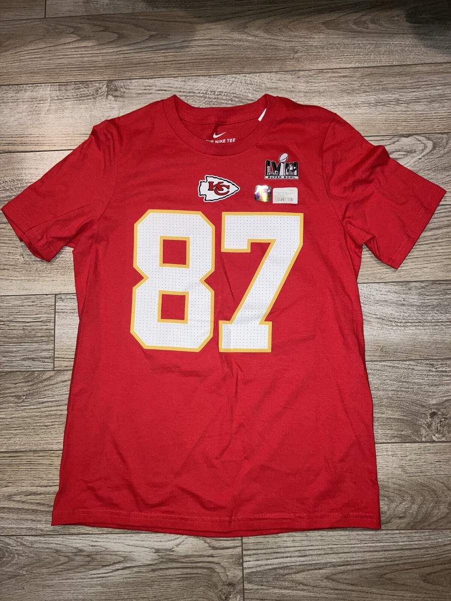 Travis Kelce Kansas City Chiefs NFL Super Bowl Nike Tee Shirt