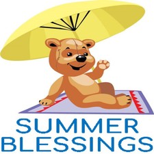 30 Custom Summer Blessings Beach Bear Personalized Address Labels