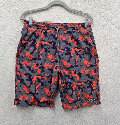 Eddie Bauer Boys Short Extra Large Gray Geometric Poly Blend Drawstring Casual F