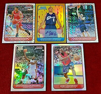 2006-07 Bowman Silver O'Neal & Chrome Bryant Gold Refractor X-Fractor Szczerbiak