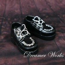 1/4MSD 1/3SD Uncle BJD Boy Doll Shoes PUNK Racing Style Board Shoes Black DOD