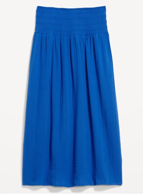 Old Navy Women s High-Waisted Crinkle Gauze Maxi Skirt Blue Size XXL or 2X $40