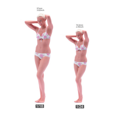 1/18 Sexy bikini Lady girl Scene Minatures Figure Doll For Cars