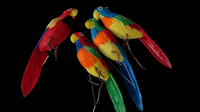 Artificial Tropical Parrots