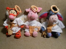 Disney Store Choir Angels Eeyore, Piglet  Tigger Beanbag Plush Lot of 3