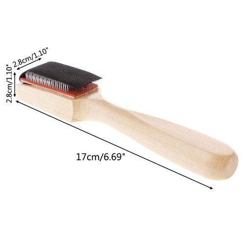 Wood Suede Sole Wire Cleaners Dance Shoes Cleaning Brush For Footwear - Picture 10 of 10