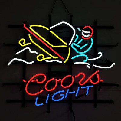 Coors Light Motorboat  Neon Sign 20''x16''Lamp Bar Pub Wall Deocr Artwork Gift