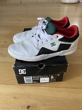 DC Kalis Vulc S White Leather Shoes Trainers Skateboarding UK Size 8 With Box