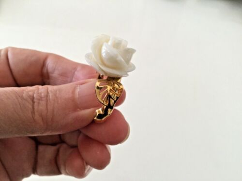 CHRISTIAN DIOR “PRE-CATELAN” WHITE ROSE” RING” US6 - Picture 5 of 10