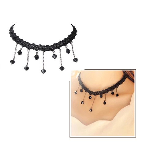 12PCS Black Choker Necklace Gothic Lace Choker Lace Costume Choker - Picture 7 of 12