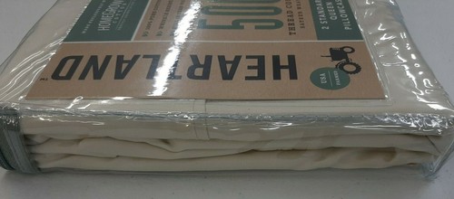 Heartland Homegrown 500 TC Wrinkle Resistant Standard / Queen Pillowcases Ivory - Picture 5 of 5